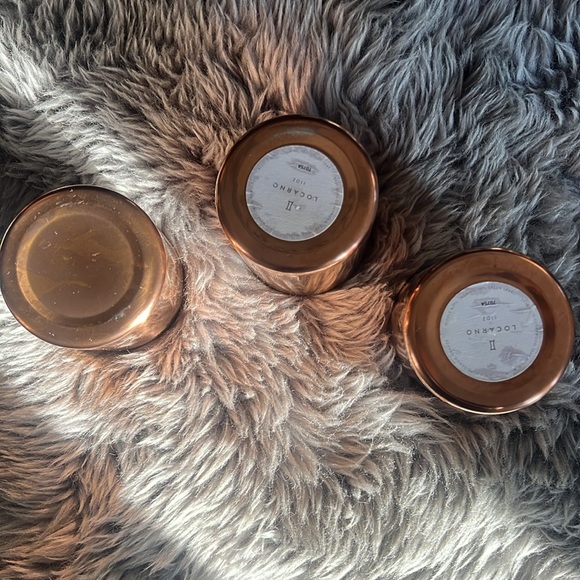 GORGEOUS ROSE GOLD/COPPER CANDLE OR PLANT HOLDERS - SET OF 3 - Picture 2 of 3